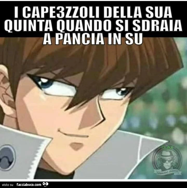 I cape3zzoli della sua quinta quando si sdraia