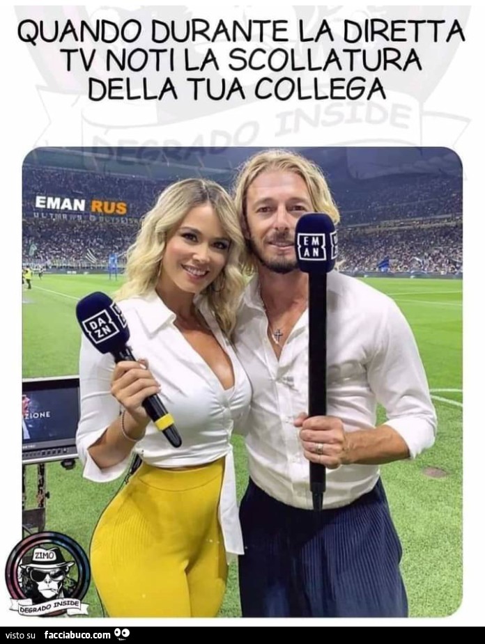 Quando durante la diretta tv noti la scollatura