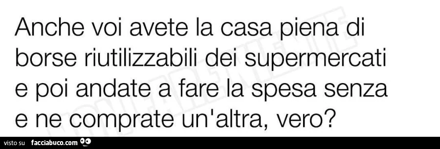 Anche voi avete la casa piena di borse riutilizzabili dei supermercati e poi andate a fare la spesa senza e ne comprate un'altra, vero?