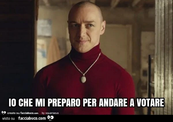 Io che mi preparo per andare a votare