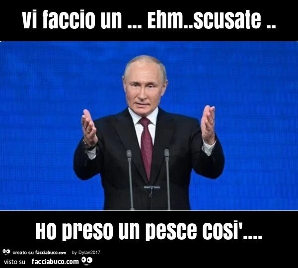 Vi faccio un… ehm. Scusate. Ho preso un pesce così