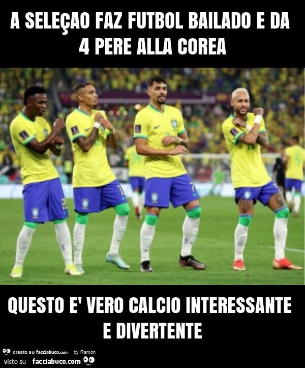 A seleçao faz futbol bailado e da 4 pere alla corea questo è vero calcio interessante e divertente