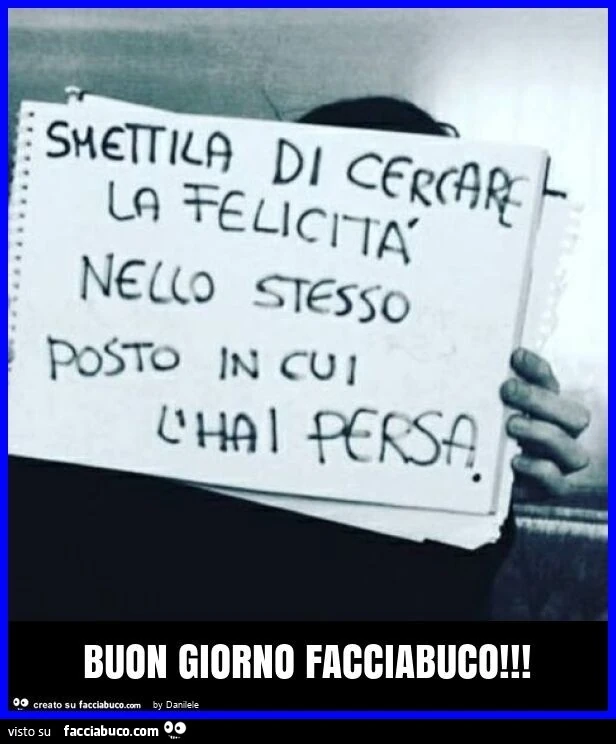 Buon giorno facciabuco