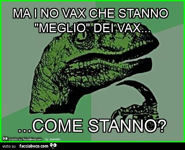 Ma i no vax che stanno "meglio" dei vax… come stanno?
