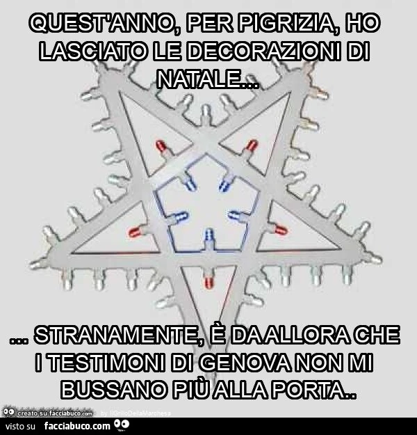 Quest'anno, per le decorazioni di natale i testimoni di genova