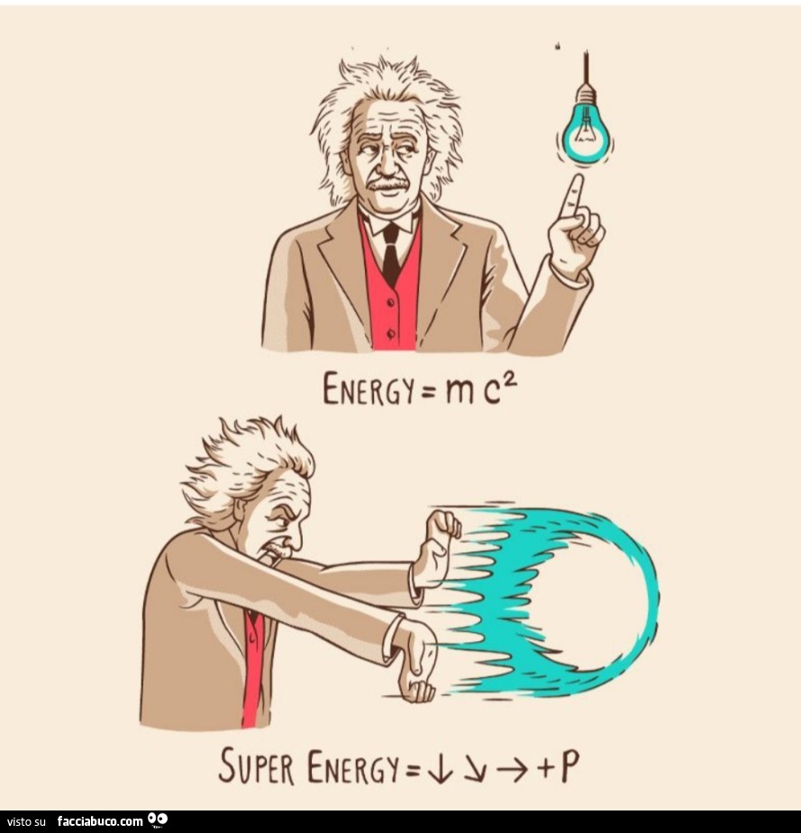 Einstein che lancia un'onda di energia come se fosse un videogioco
