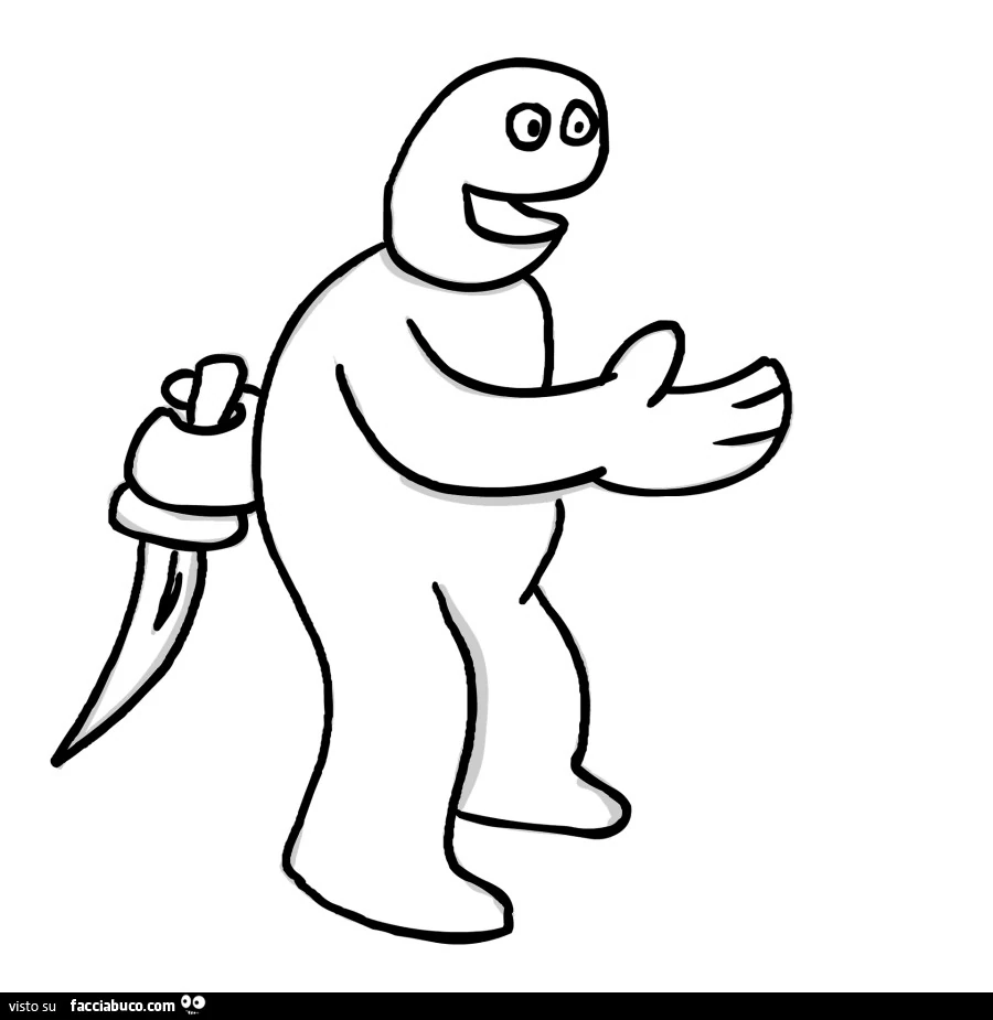 Omino col coltello alle spalle