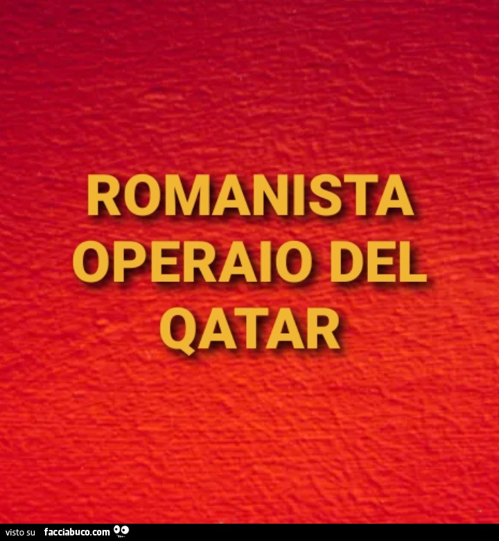 Romanista operaio del qatar