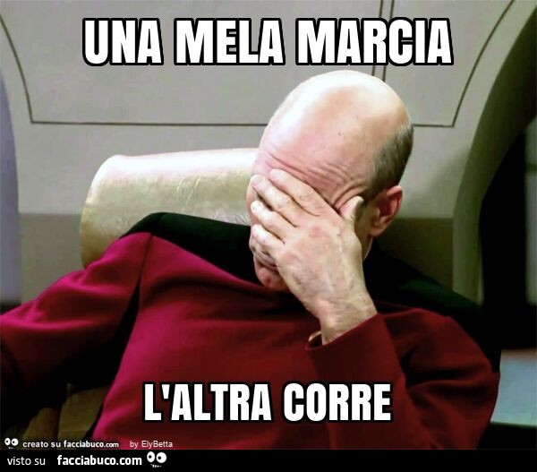 Una mela marcia l'altra corre