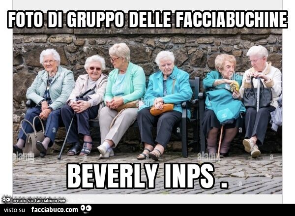 Foto di gruppo delle facciabuchine beverly inps