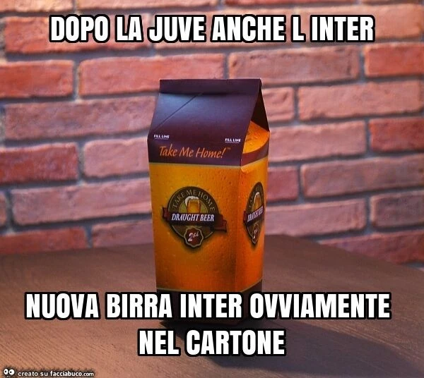 Dopo la juve anche l inter nuova birra inter ovviamente nel cartone