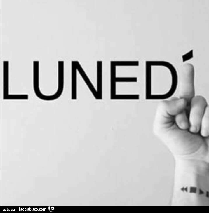 Lunedì dito medio