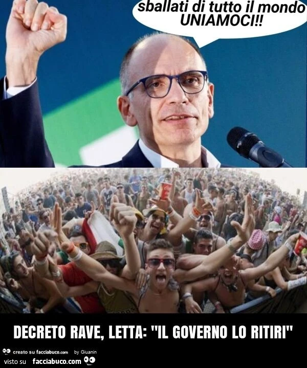 Decreto rave, letta: "il governo lo ritiri"