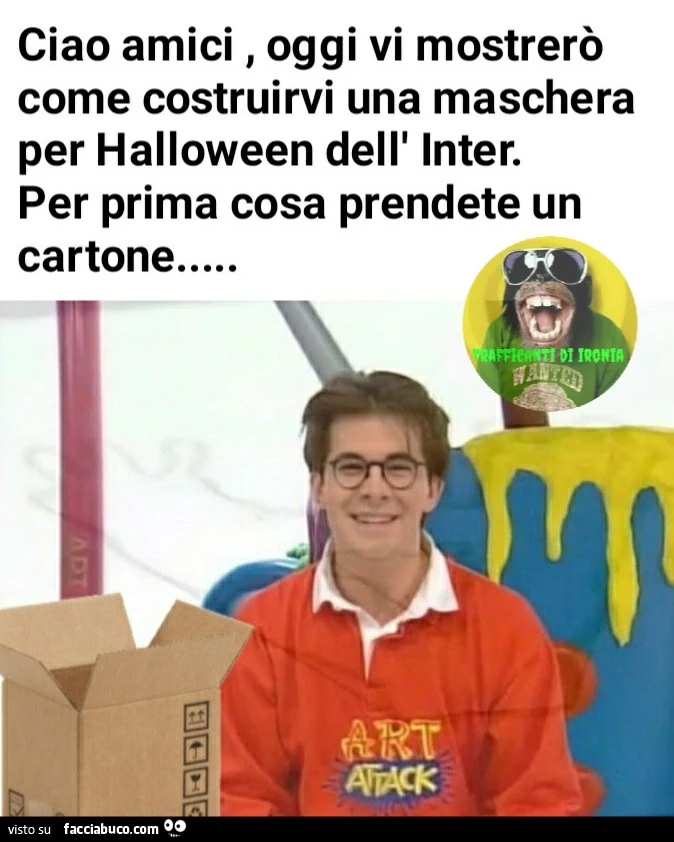 Ciao amici oggi vi mostrerò come costruirvi una maschera per Halloween dell inter
