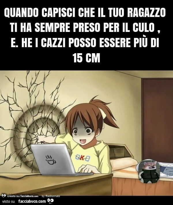 Quando capisci che il tuo ragazzo ti ha sempre preso per il culo, e. He i cazzi posso essere più di 15 cm