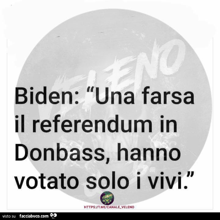 Biden: una farsa il referendum in donbass, hanno votato solo i vivi