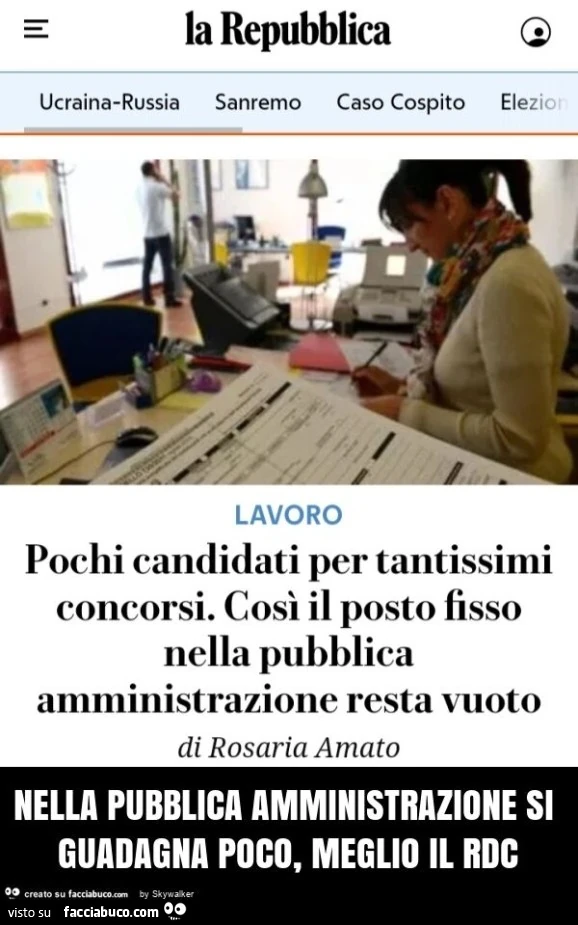 Nella pubblica amministrazione si guadagna poco, meglio il rdc