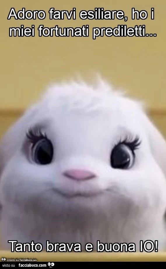 Adoro farvi esiliare, ho i miei fortunati prediletti&hellip; tanto brava e buona io