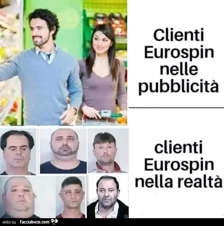 Clienti Eurospin nelle pubblicità, clienti Eurospin nella realtà