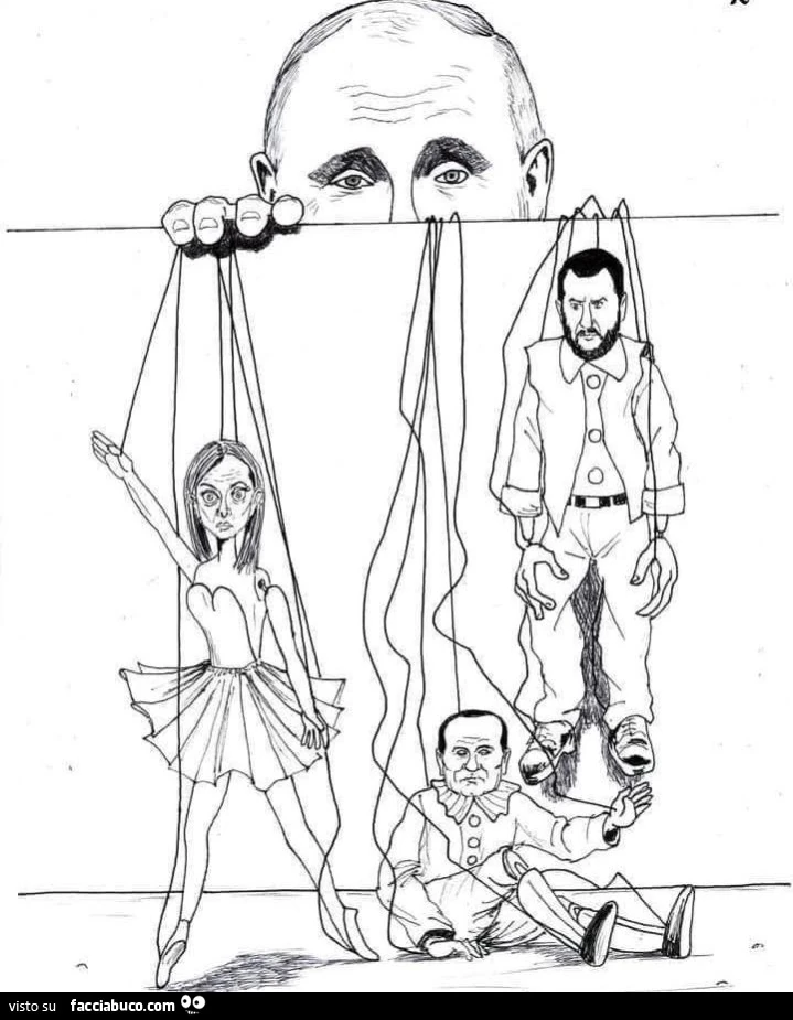 Putin burattinaio di Meloni, Salvini e Berlusconi