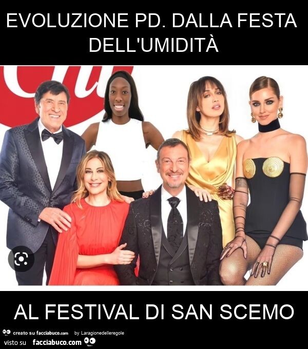 Evoluzione pd. Dalla festa dell'umidità al festival di san scemo
