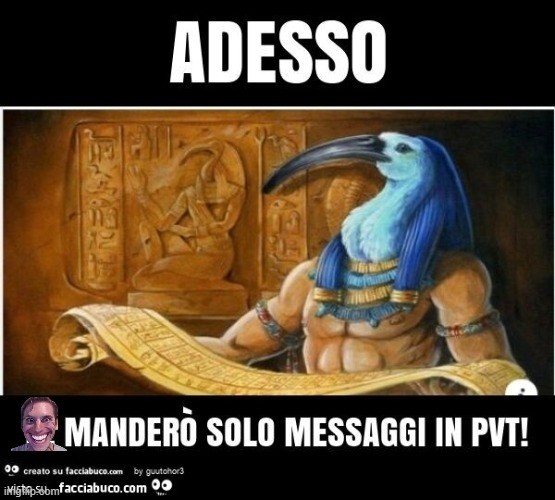 Adesso le manderò solo messaggi in pvt