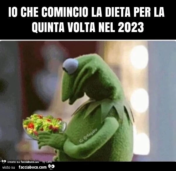 Io che comincio la dieta per la quinta volta nel 2023