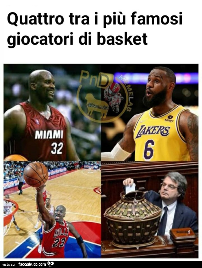 Quattro tra i più famosi giocatori di basket