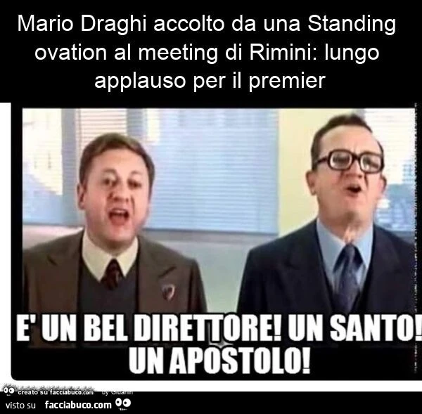 Mario draghi accolto da una standing ovation al meeting di rimini: lungo applauso per il premier