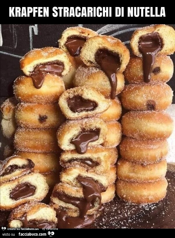 Krapfen stracarichi di nutella