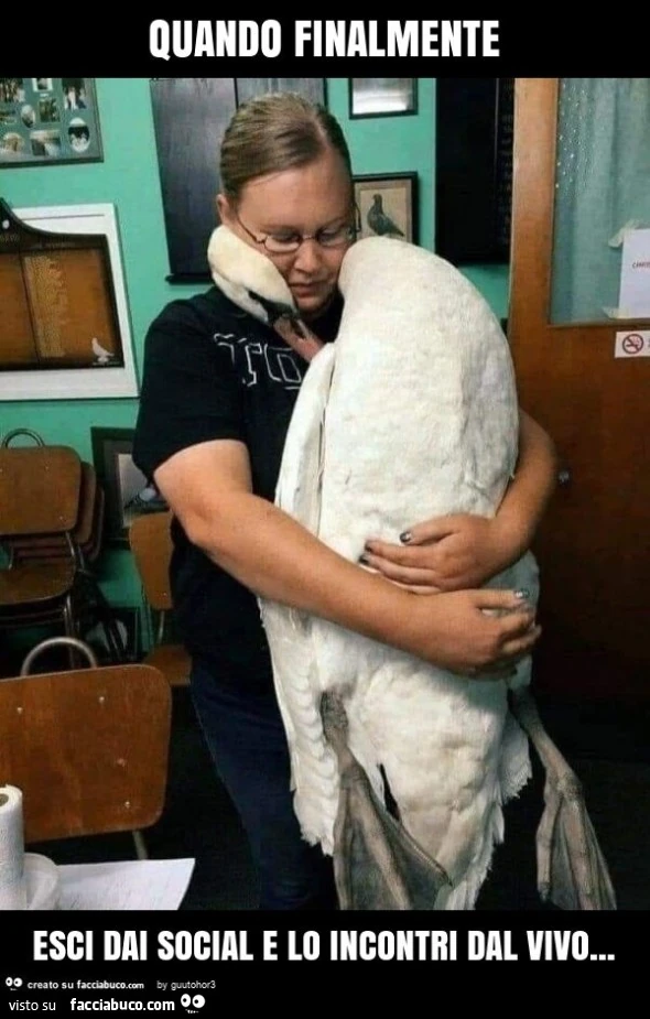 Quando finalmente esci dai social e lo incontri dal vivo