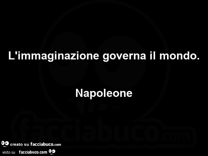 L'immaginazione governa il mondo. Napoleone