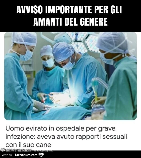 Avviso importante per gli amanti del genere