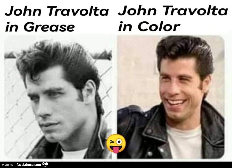 Travolta in Grease. Travolta in Color