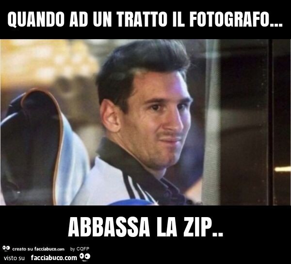 Quando ad un tratto il fotografo… abbassa la zip