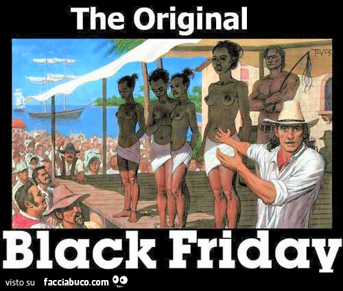 Blackberry Friday con schiavi negri in vendita in offerta