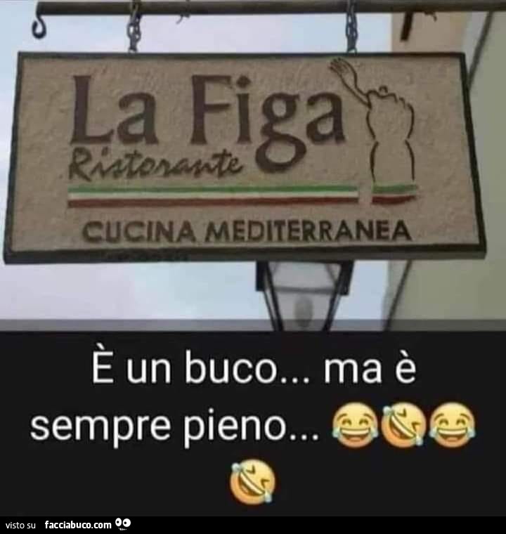 La figa ristorante cucina mediterranea. È Un buco… ma è sempre pieno