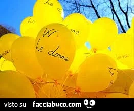 Palloncini gialli W le donne