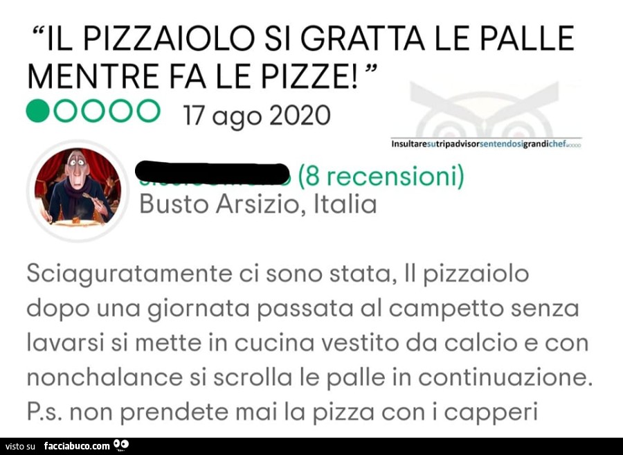 Il pizzaiolo si gratta le palle mentre fa le pizze