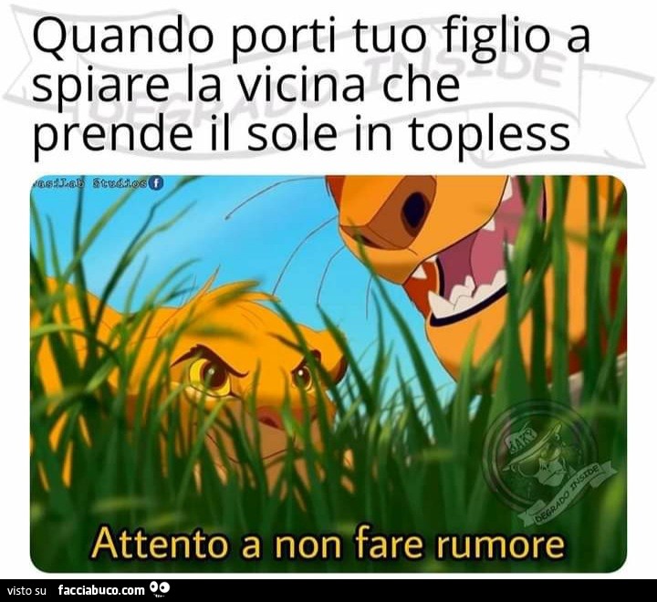 Quando porti tuo figlio a spiare la vicina