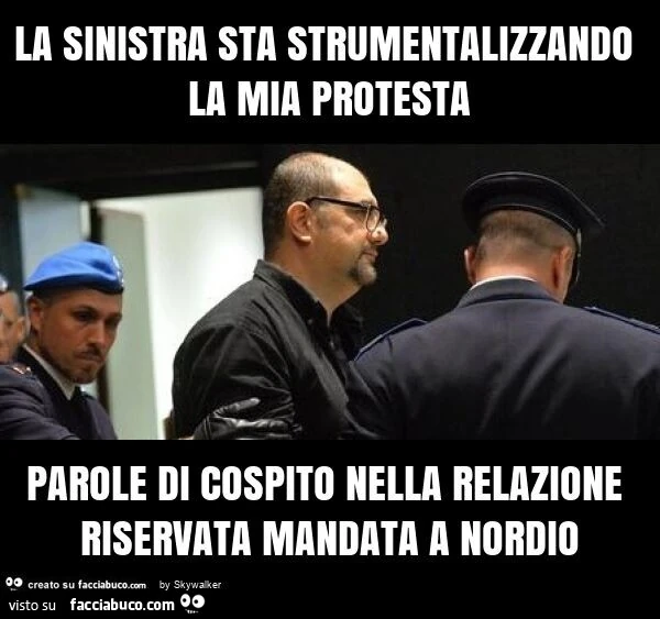 La sinistra sta strumentalizzando la mia protesta parole di cospito nella relazione riservata mandata a nordio