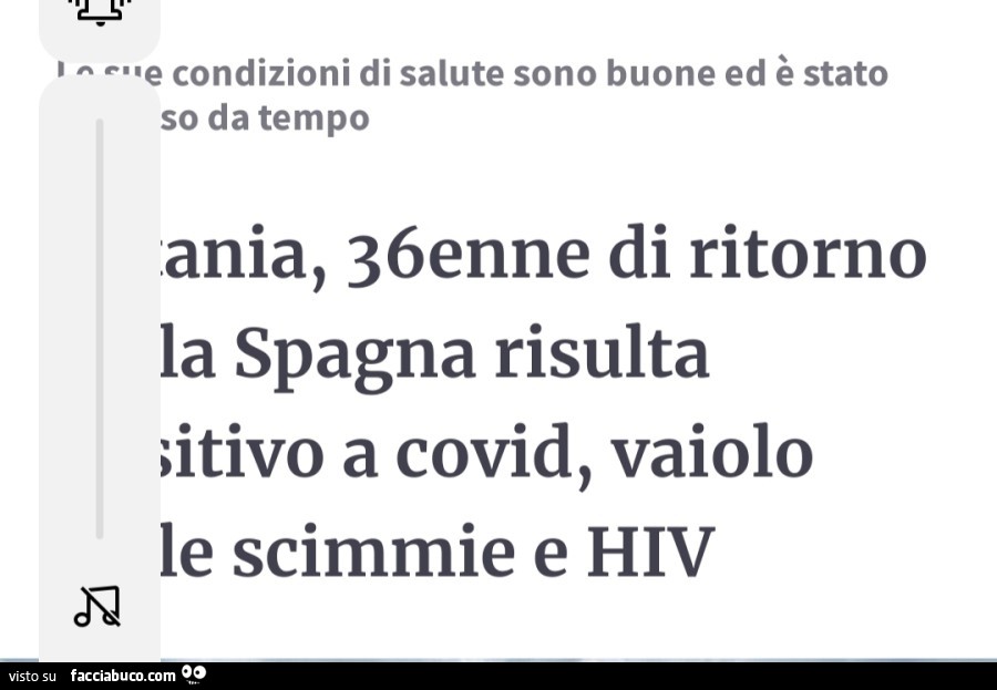 36enne di ritorno dalla spagna risulta positivo a covid, vaiolo delle scimmie e hiv