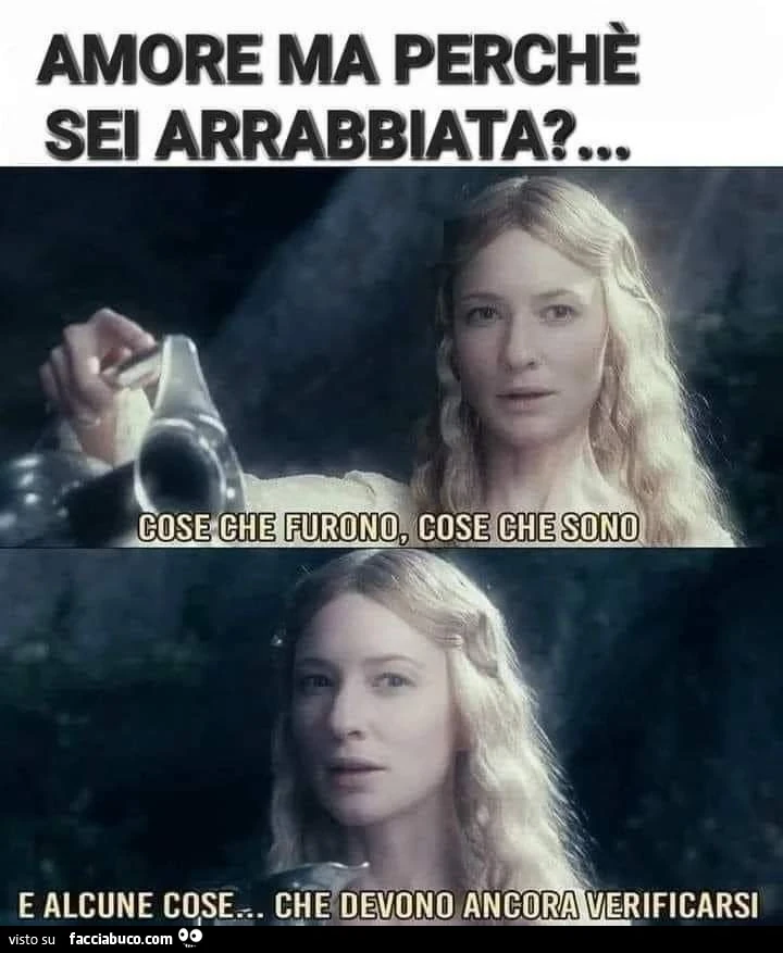 Amore perché sei arrabbiata?