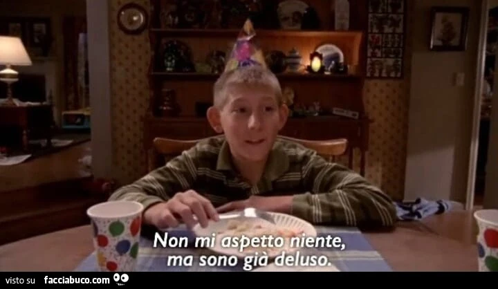 Non mi aspetto niente