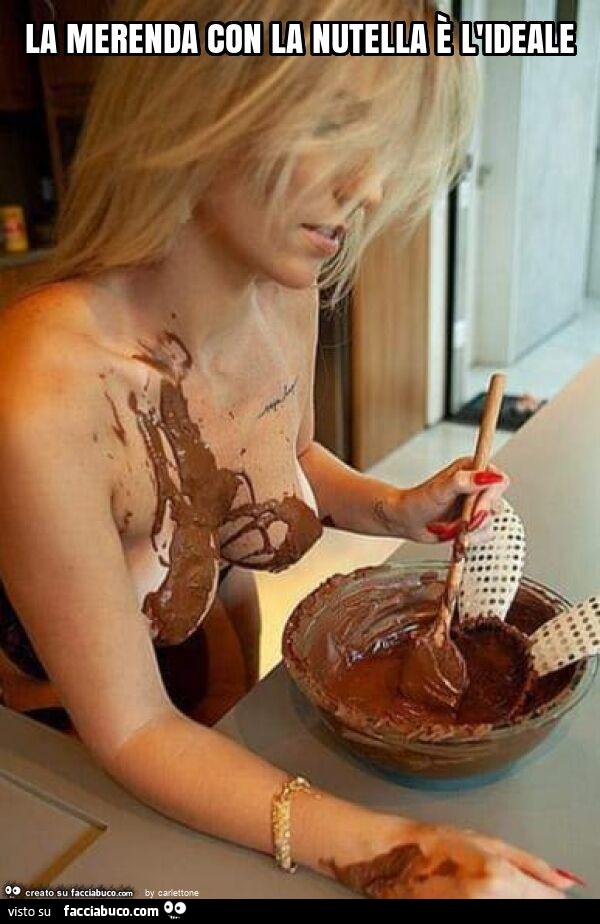 La merenda con la nutella è l'ideale