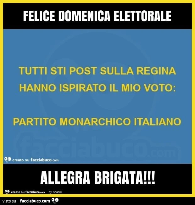 Felice domenica elettorale allegra brigata