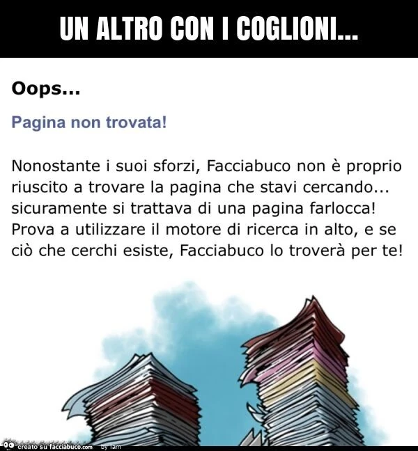 Un altro con i coglioni&hellip;