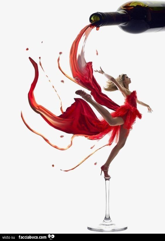Ballerina dal vino rosso