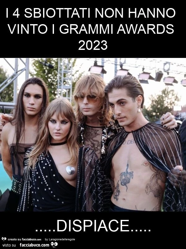 I 4 sbiottati non hanno vinto i grammi awards 2023&hellip; dispiace