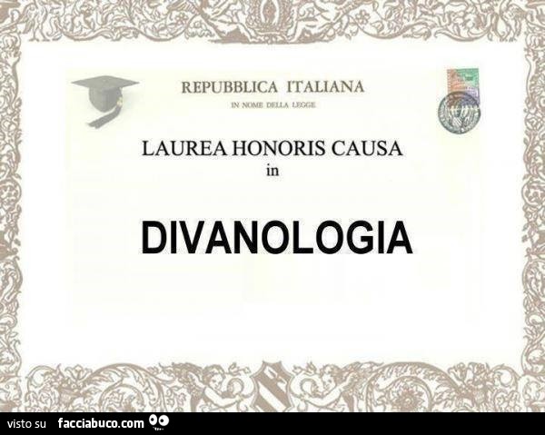 Laurea honoris causa in divanologia